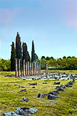 Aquileia (Udine) - colonne del foro romano (II-III secolo d.C.).